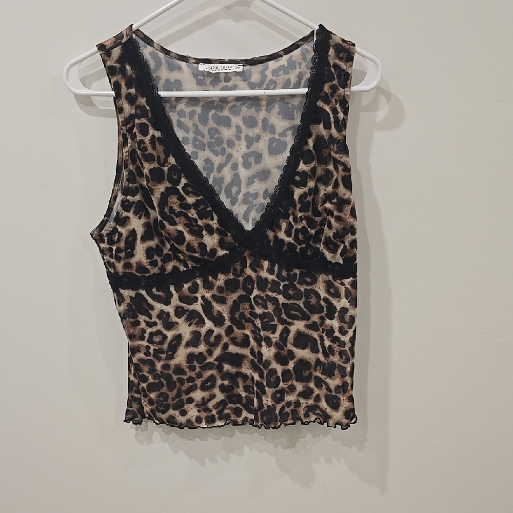 Guess Animal Print Sleeveless Top